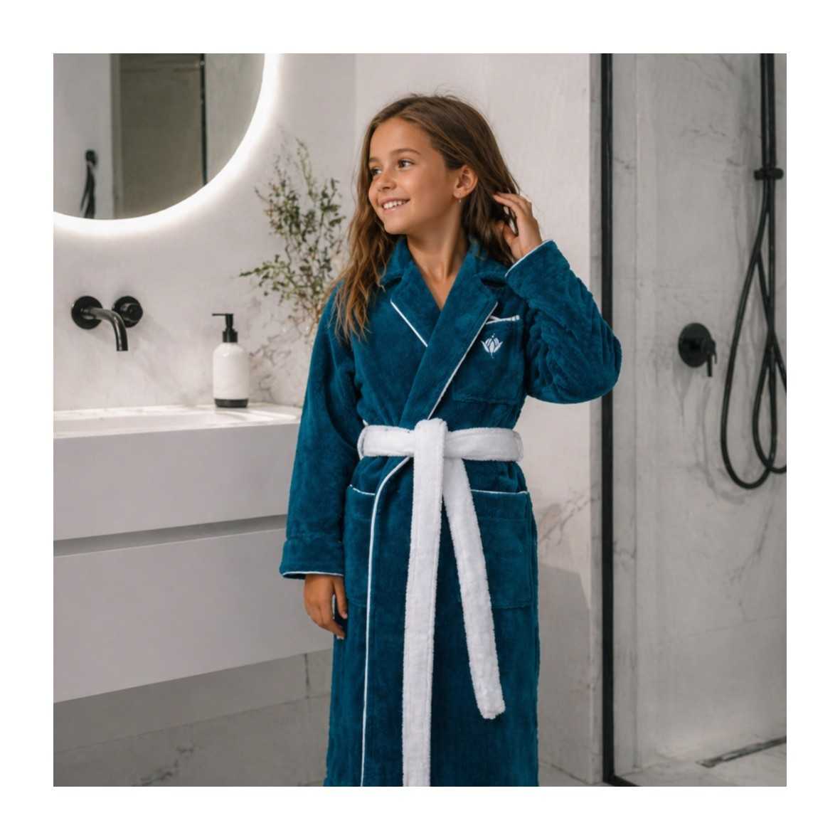 Peignoir Dreamsoft "Forêt Boréale" - Bleu